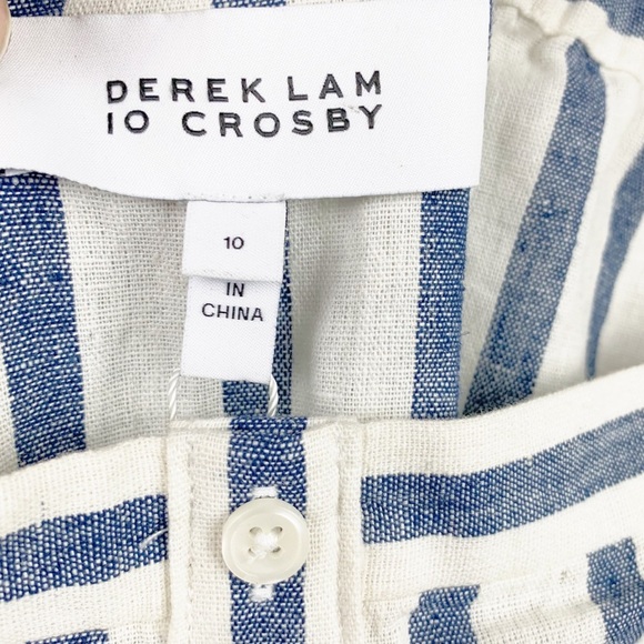 Derek Lam 10 Crosby Off Shoulder Linen Top NWT 10 - Picture 4 of 5